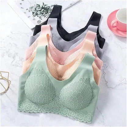 pack of-3 New Arrivals Thai Latex Bra Women One Piece Wire Free Seamless Underwear Comfortable Sports Bras
