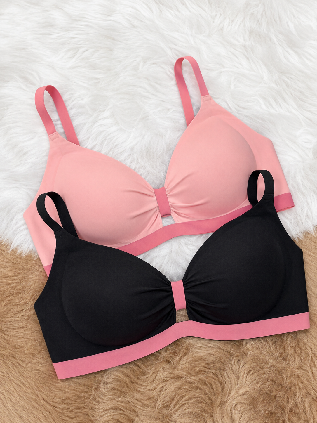 Pack of 3 DuoTone Comfort Push-Up Bra